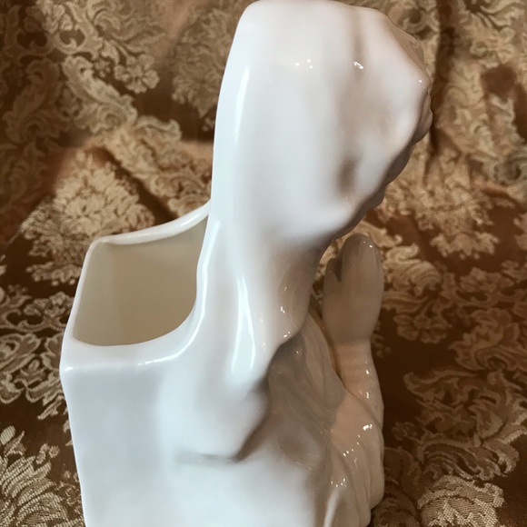 Madonna Planter Figural Vase Mary Praying White Pottery Vase Taiwan - Picture 6 of 6